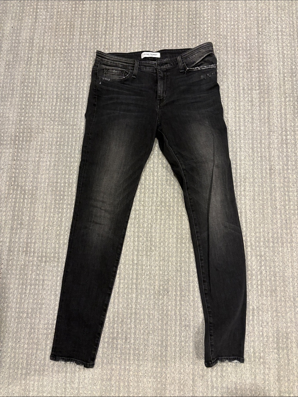 Flying Monkey Women's Black Skinny Jeans - Washed Black